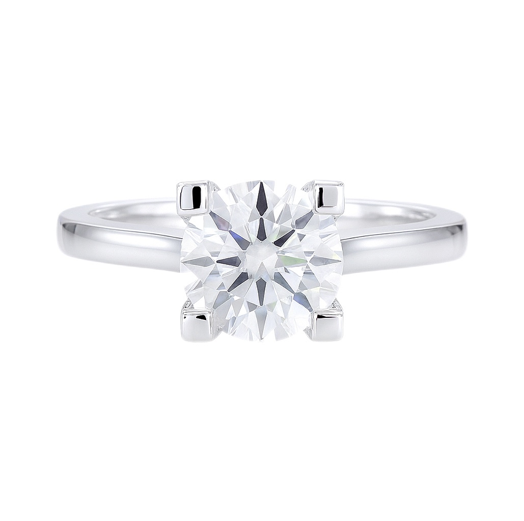 1.00 Carat Lab Created Diamond Bull Head Ring | 10K Gold Classic Wedding Jewelry