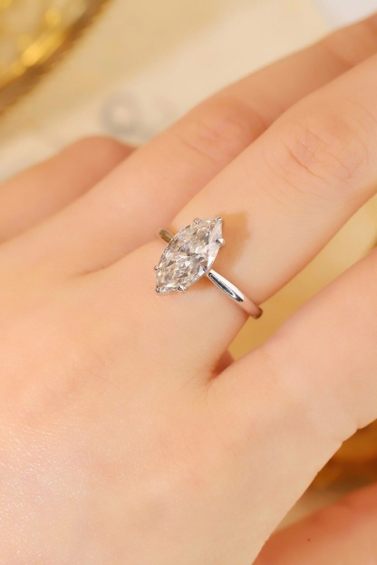 10K Gold Classic Marquise · 2ct Lab Grown Marquise Cut Diamond Six-Prong Ring