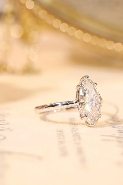 10K Gold Classic Marquise · 2ct Lab Grown Marquise Cut Diamond Six-Prong Ring