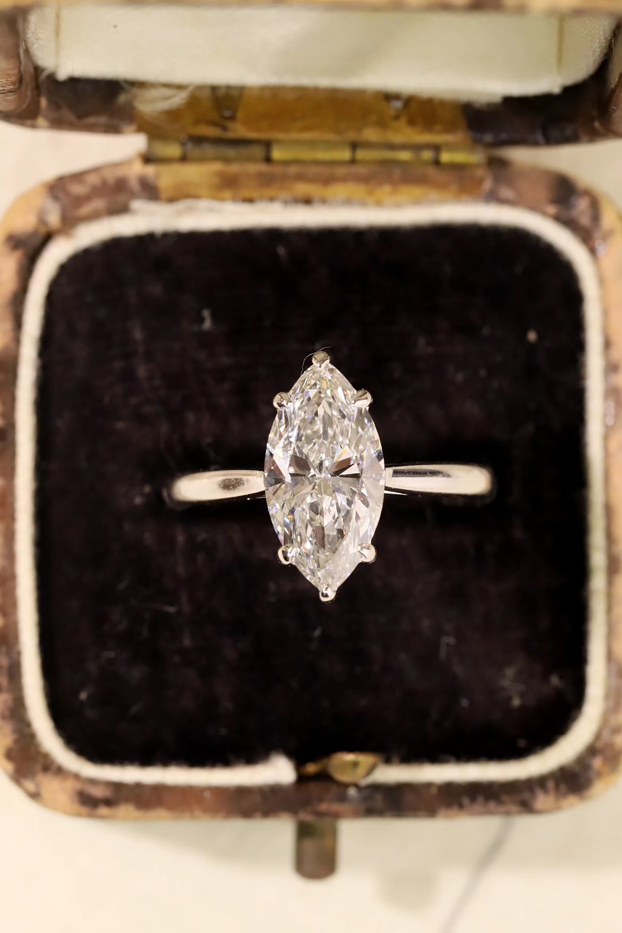 10K Gold Classic Marquise · 2ct Lab Grown Marquise Cut Diamond Six-Prong Ring