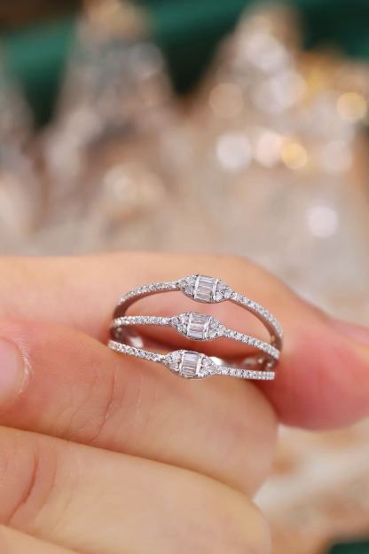 18k gold inlaid with natural diamond 0.26ct