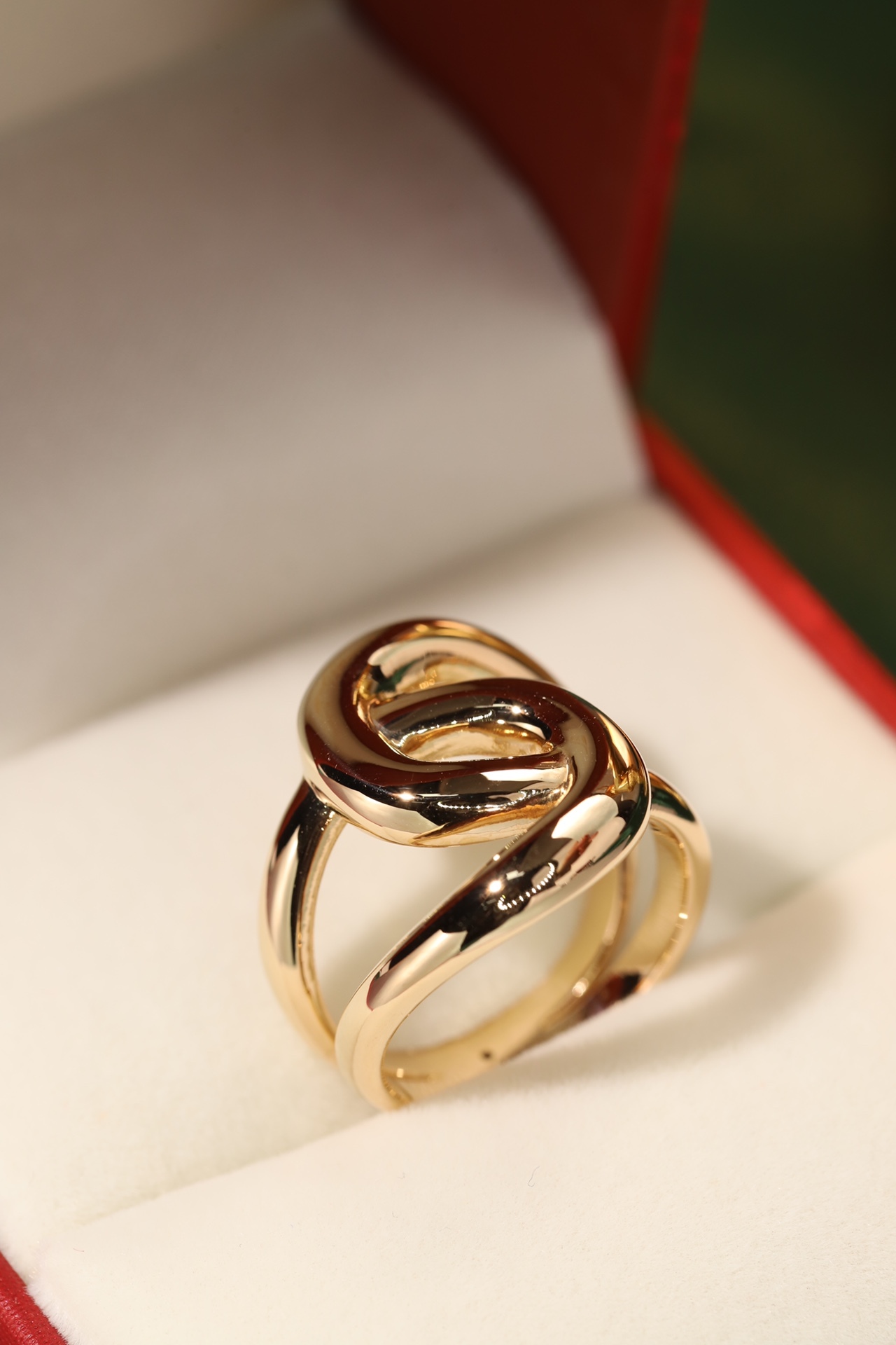 18K gold 3D hard gold environmentally friendly electroplated hollow plain gold ring