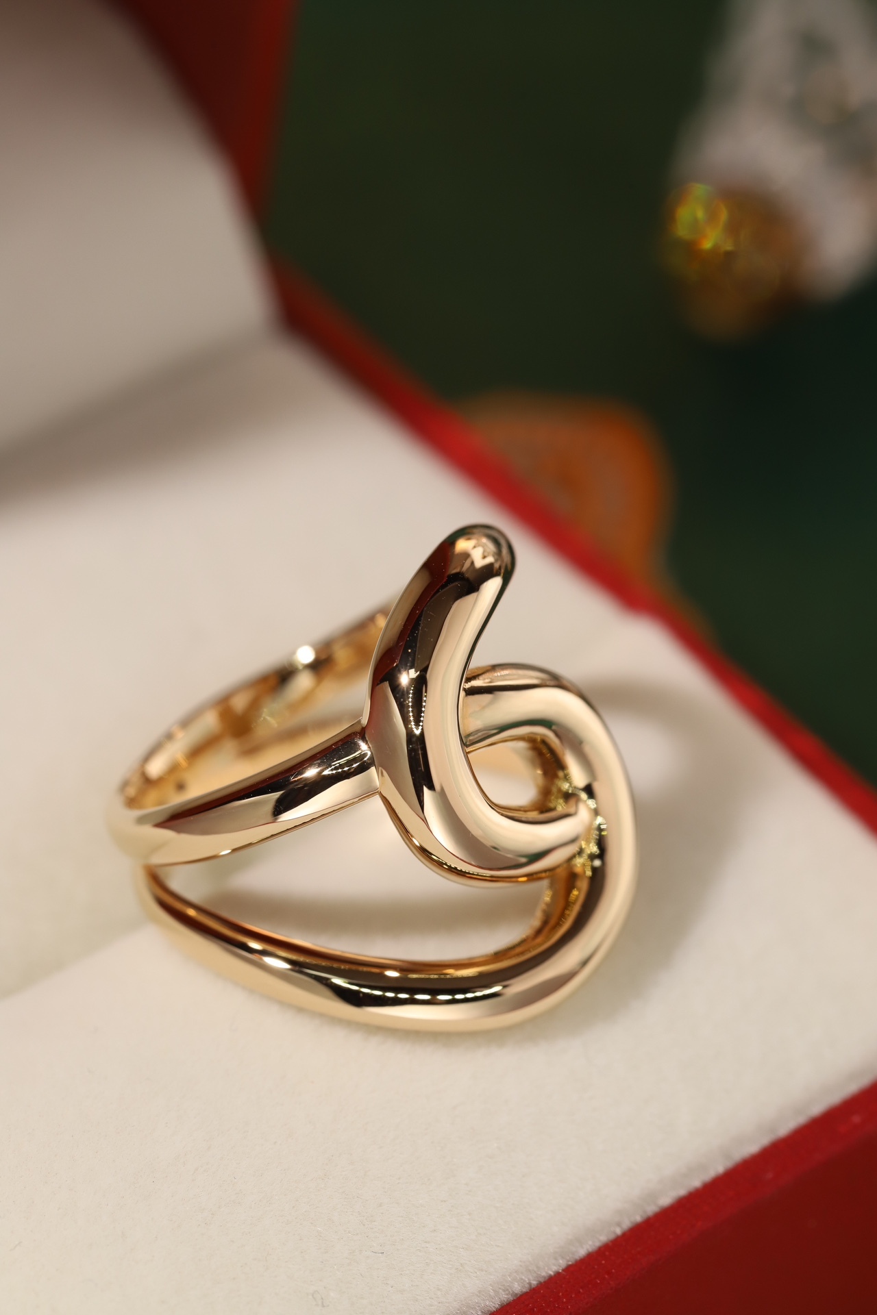 18K gold 3D hard gold environmentally friendly electroplated hollow plain gold ring