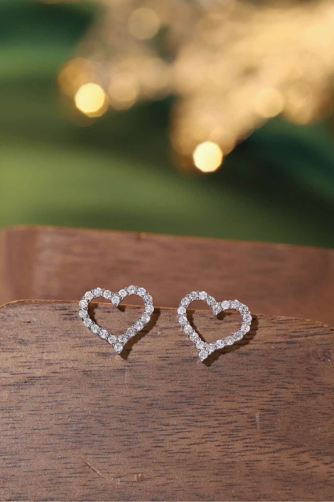 Love 18k Gold Earrings, Studded with 0.32ct Natural Diamond 