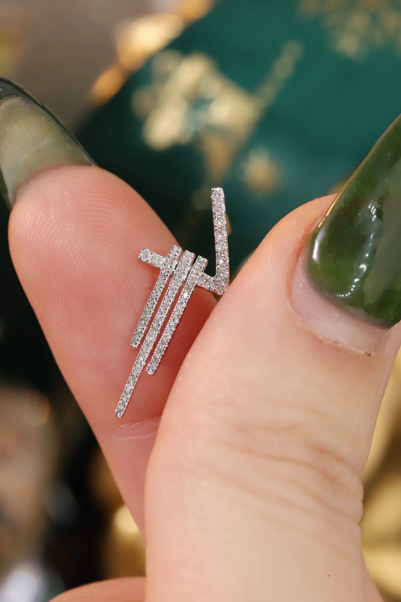 18k Gold Earrings Studded with 0.30ct Natural Diamond