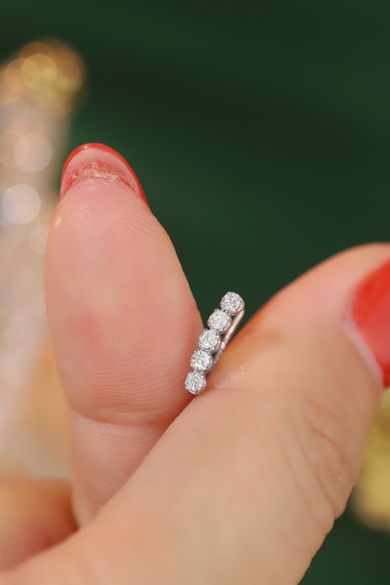 18k Gold Earrings Studded with 0.30ct Natural Diamond