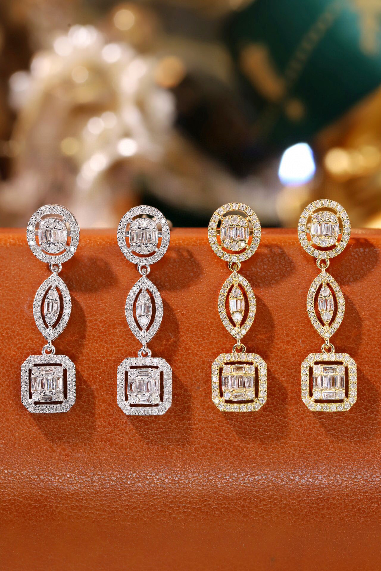 18k Gold Earrings Set with a 0.70ct Natural Diamond