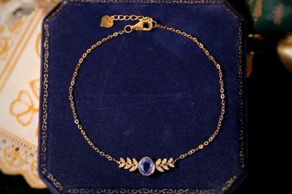 18k Gold Bracelet with Sapphire and 0.85ct Diamond