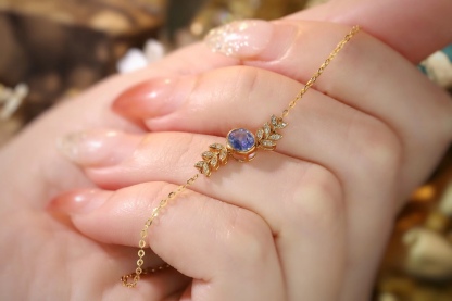 18k Gold Bracelet with Sapphire and 0.85ct Diamond