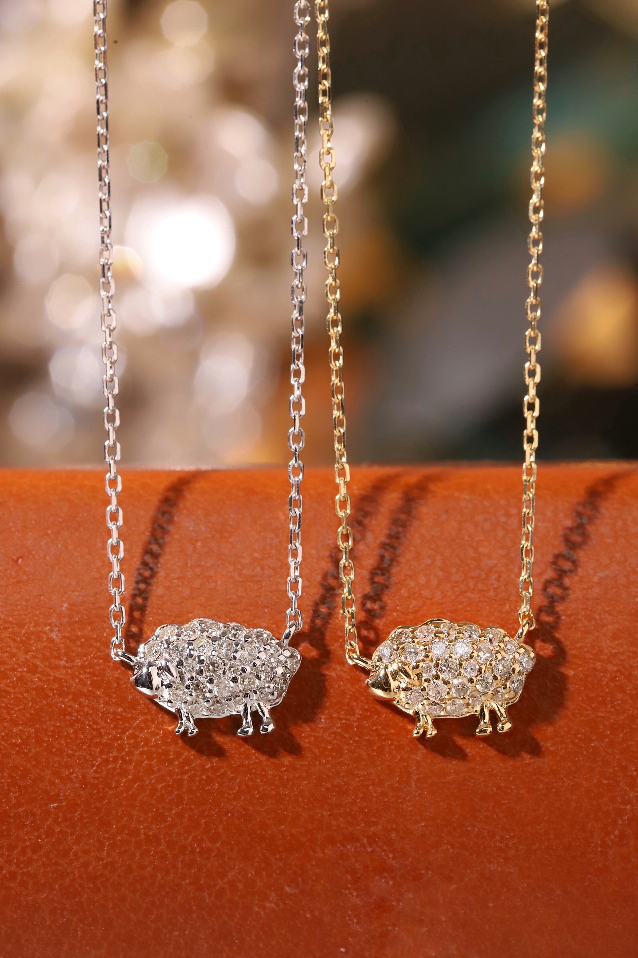 [Copy]18k Gold Necklace, Chinese Cultural Elements Zodiac Series – Sheep, Natural Diamond 0.15ct Chinese Zodiac