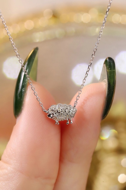 [Copy]18k Gold Necklace, Chinese Cultural Elements Zodiac Series – Sheep, Natural Diamond 0.15ct Chinese Zodiac