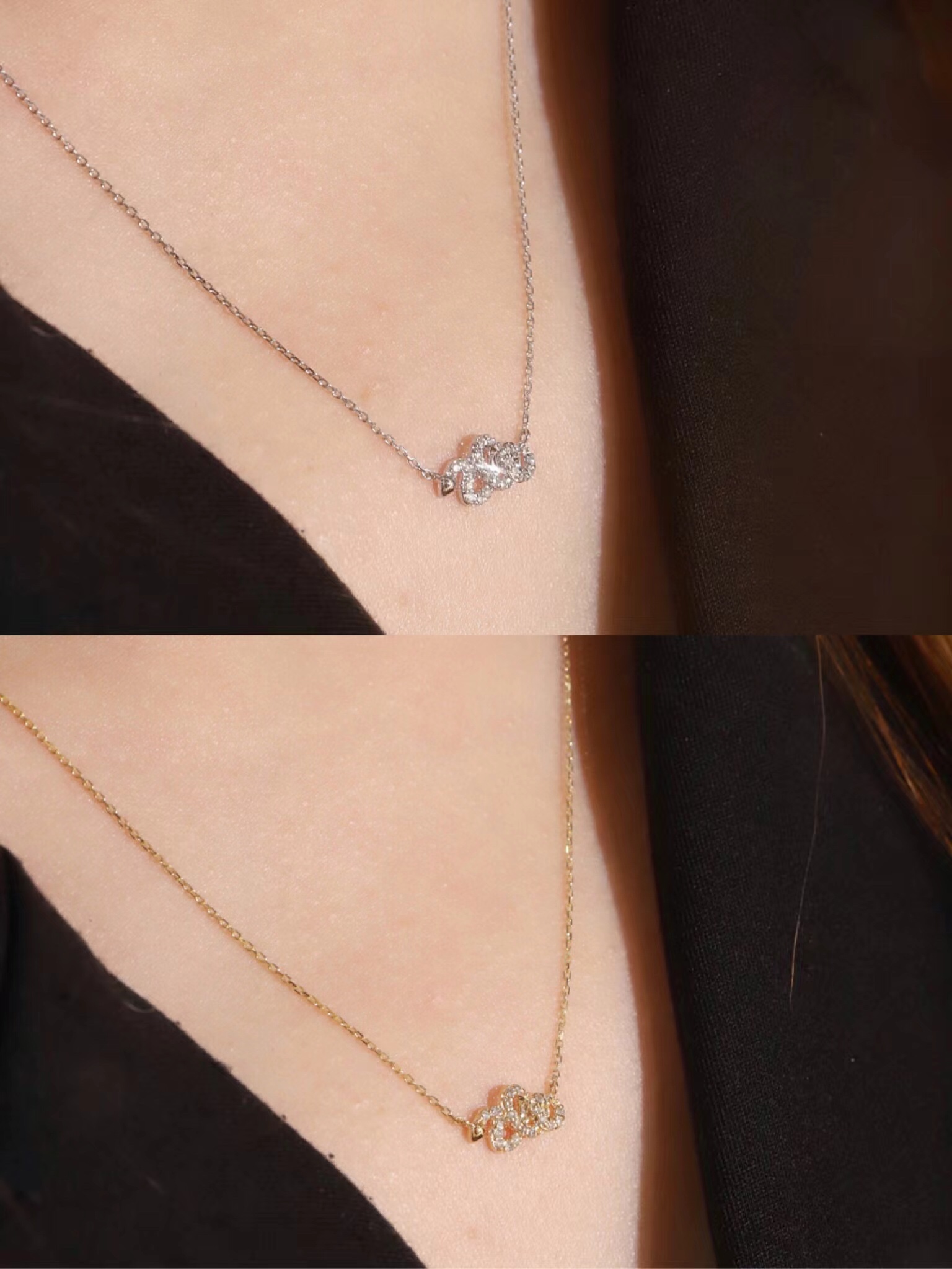 18k Gold Necklace, Chinese Cultural Elements Zodiac Series – Snake, Natural Diamond 0.12ct Chinese Zodiac