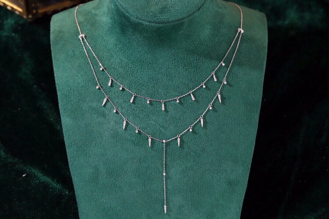 18k Gold Necklace with 0.42ct Natural Diamond