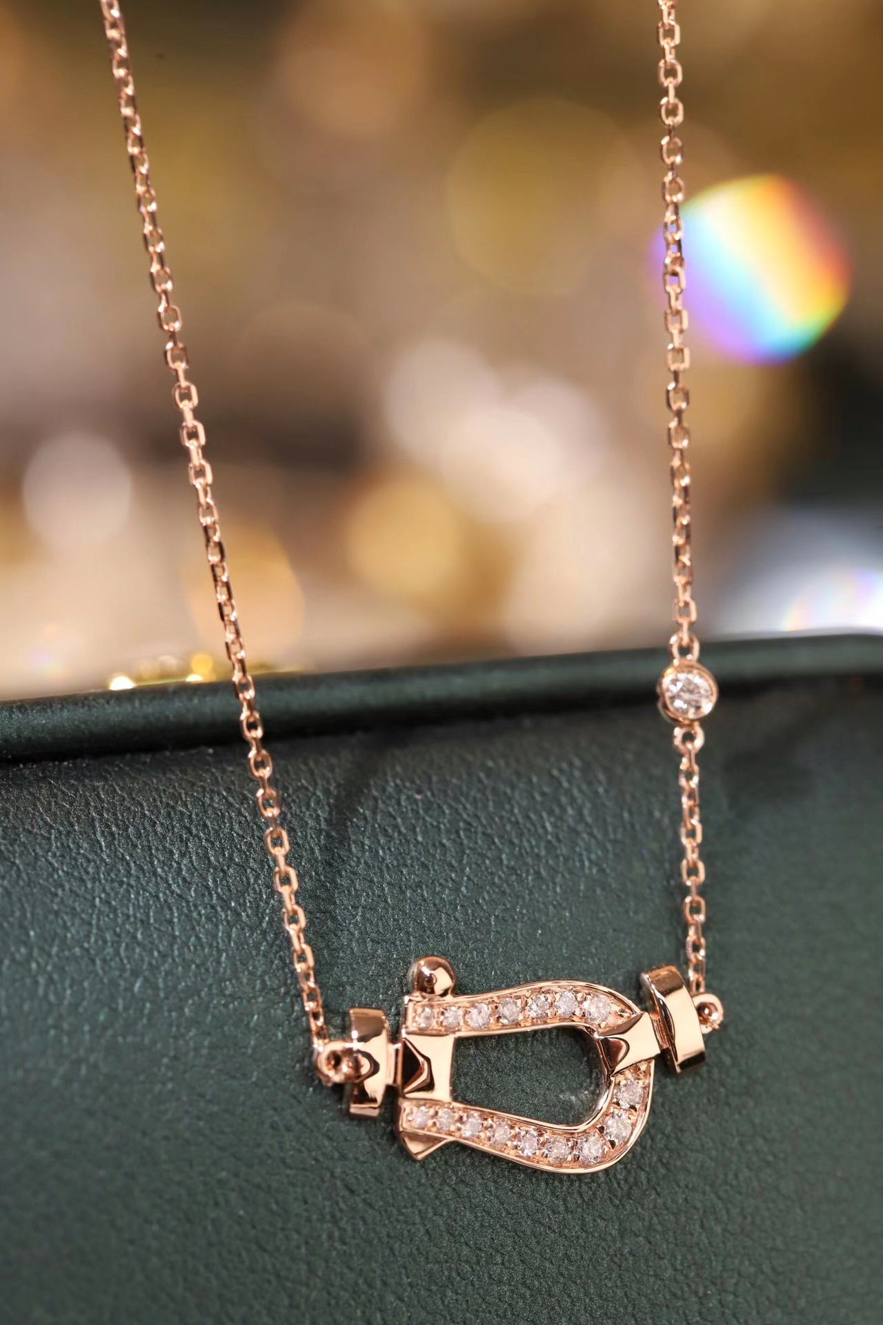 18k Gold Necklace, Fred Design, Natural Diamond 0.15ct
