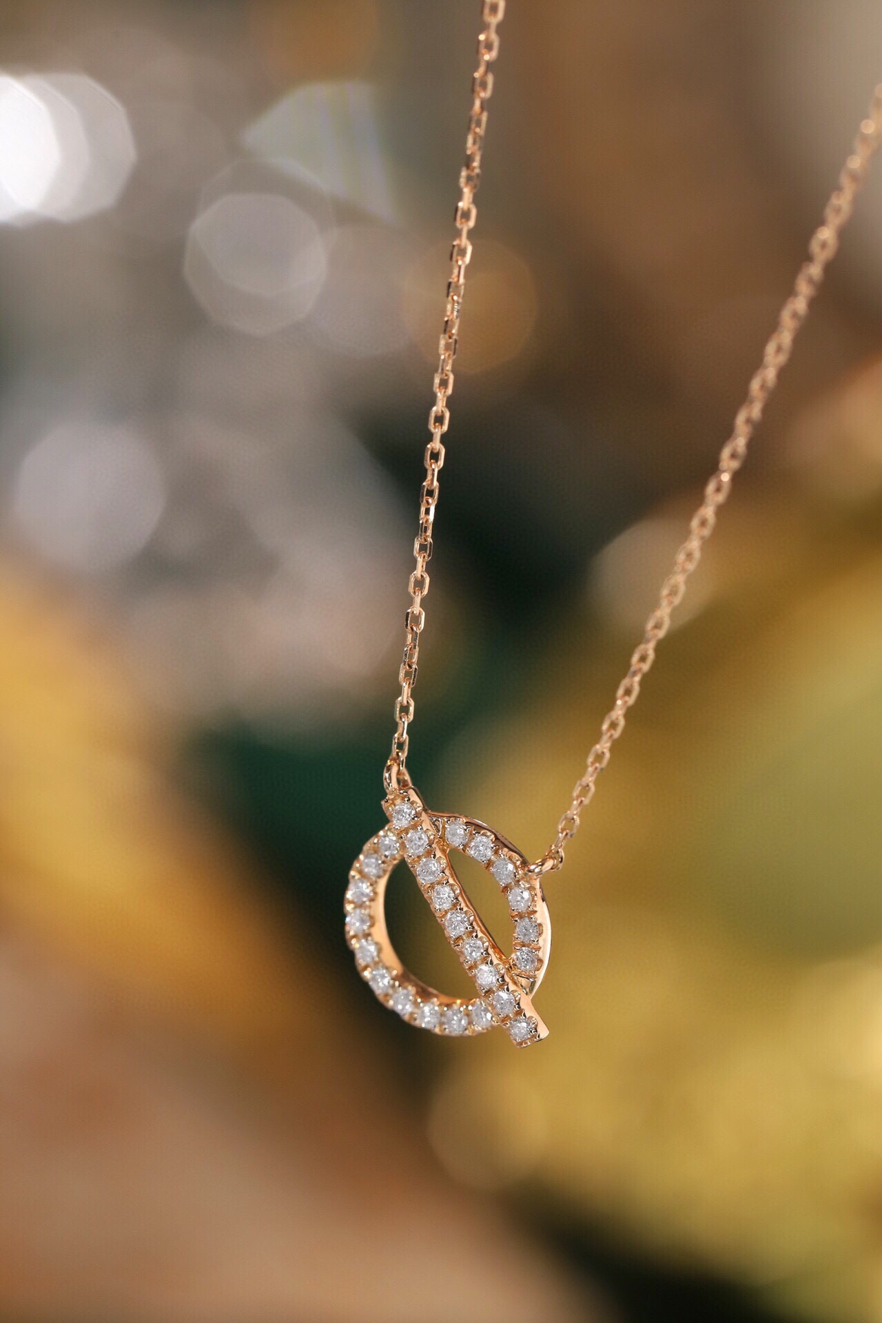 [Copy]18k Gold Necklace  Natural Diamond 0.18ct