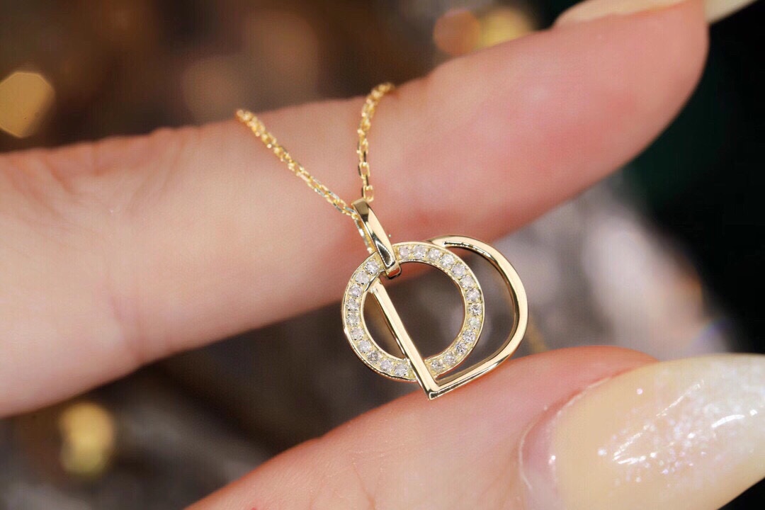 18k Gold Diamond Necklace with 0.08ct Natural Diamond