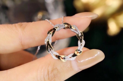 18k Gold Diamond Necklace with 0.15ct Natural Diamond