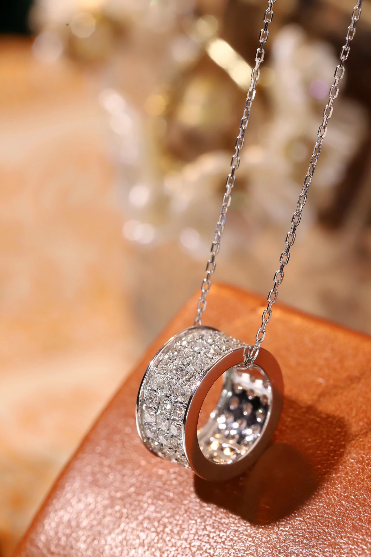 18k Gold Diamond Necklace with Star Design, Natural Diamond 1.10ct