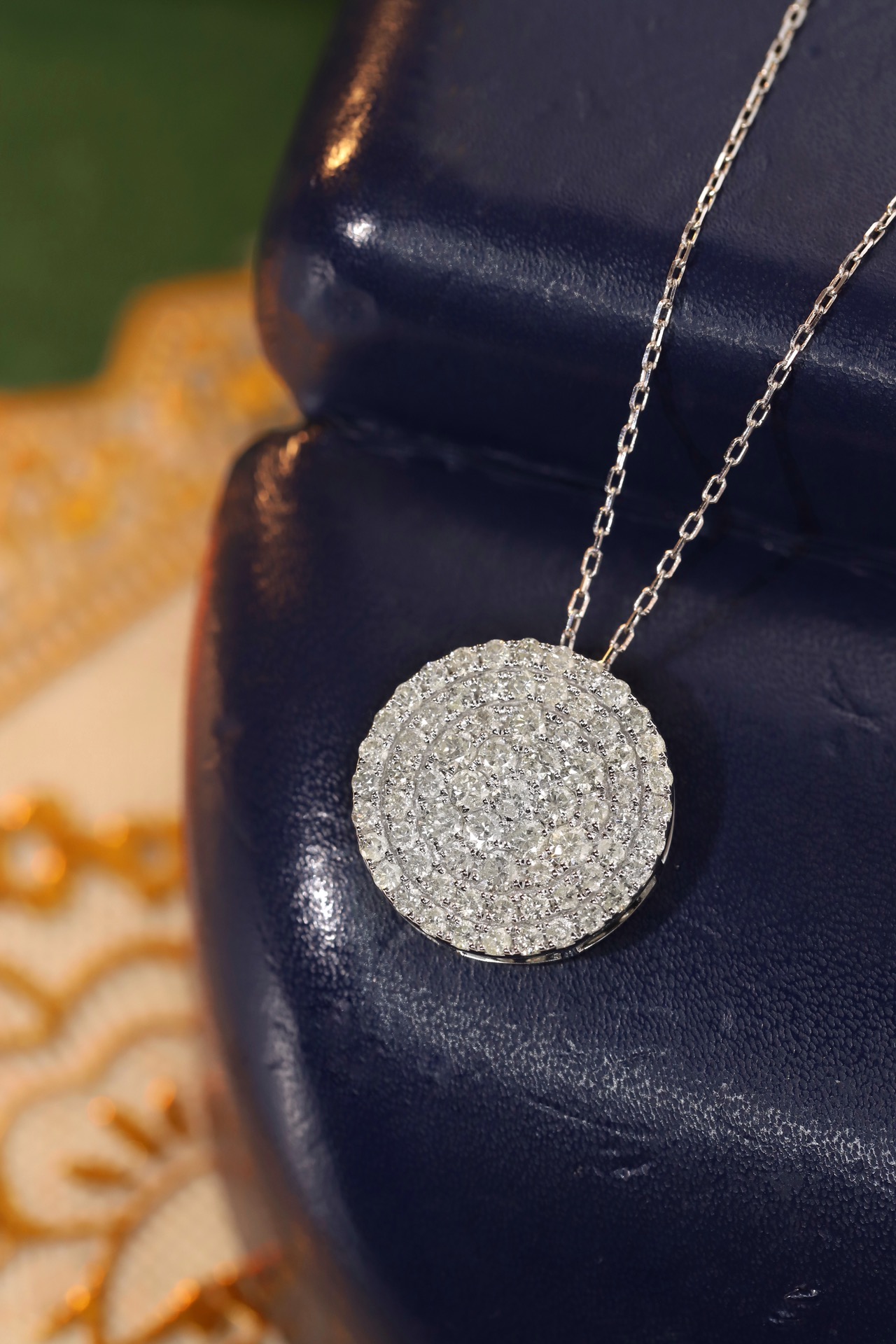 18k Gold Diamond Necklace with Star Design, Natural Diamond 1.0ct