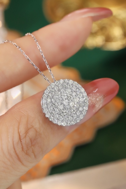 18k Gold Diamond Necklace with Star Design, Natural Diamond 1.0ct