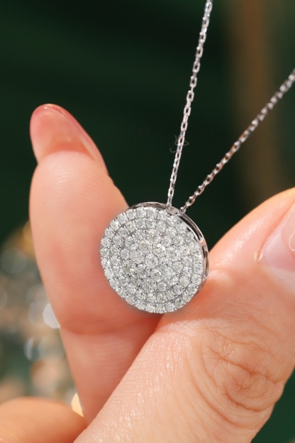 18k Gold Diamond Necklace with Star Design, Natural Diamond 1.0ct