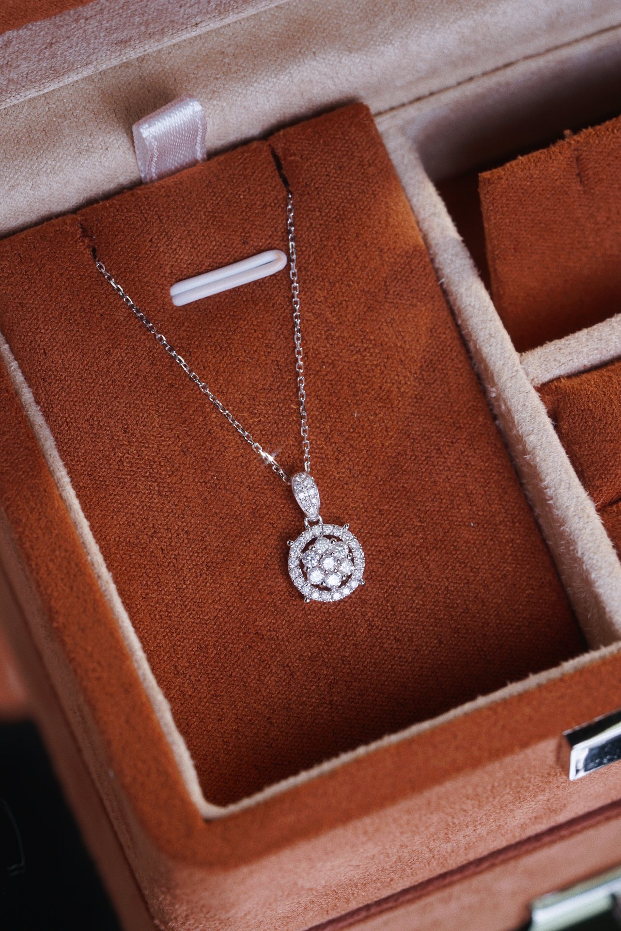 18k Gold Diamond Necklace with 0.35ct Natural Diamond