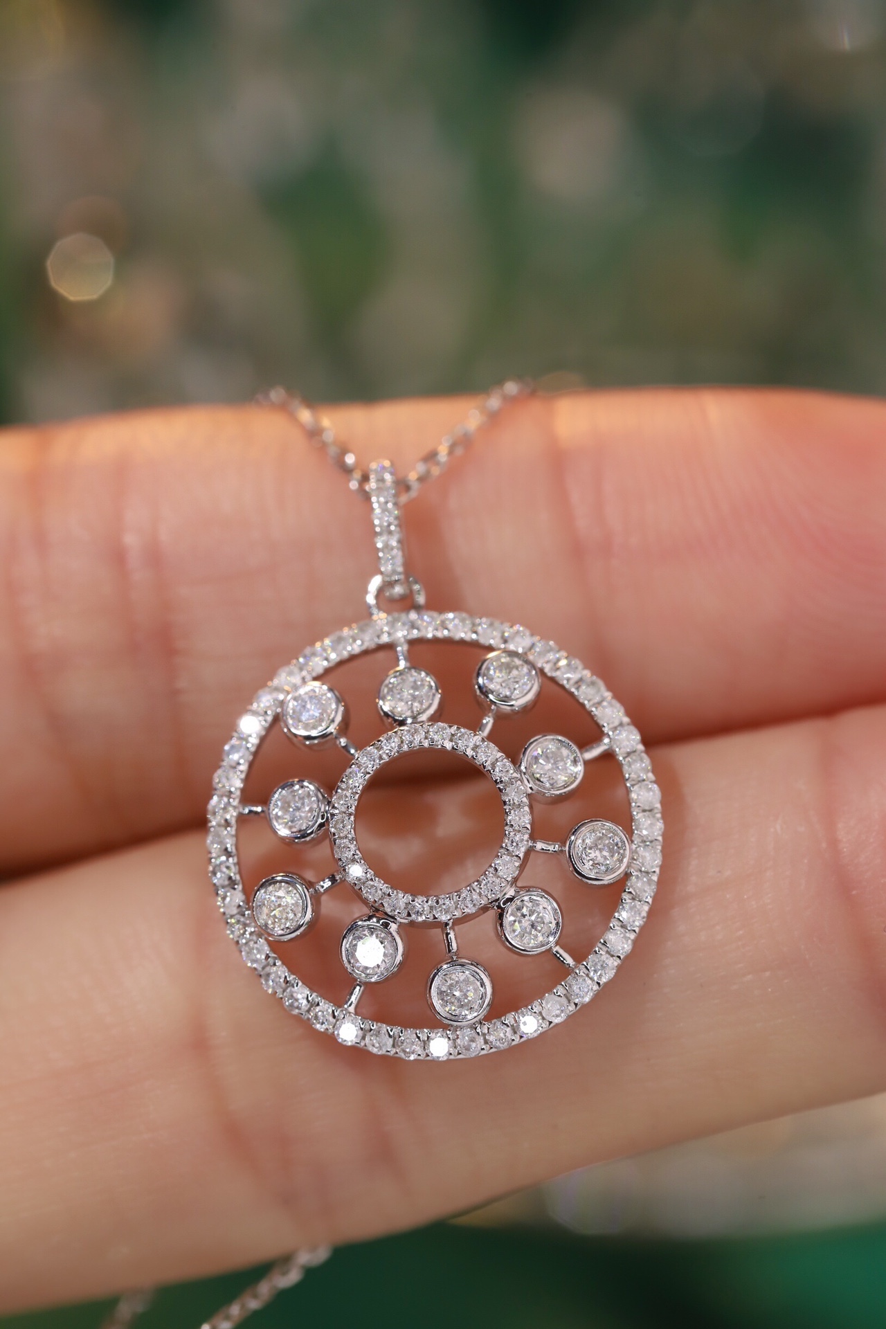 18k Gold Diamond Necklace with 0.62ct Natural Diamond