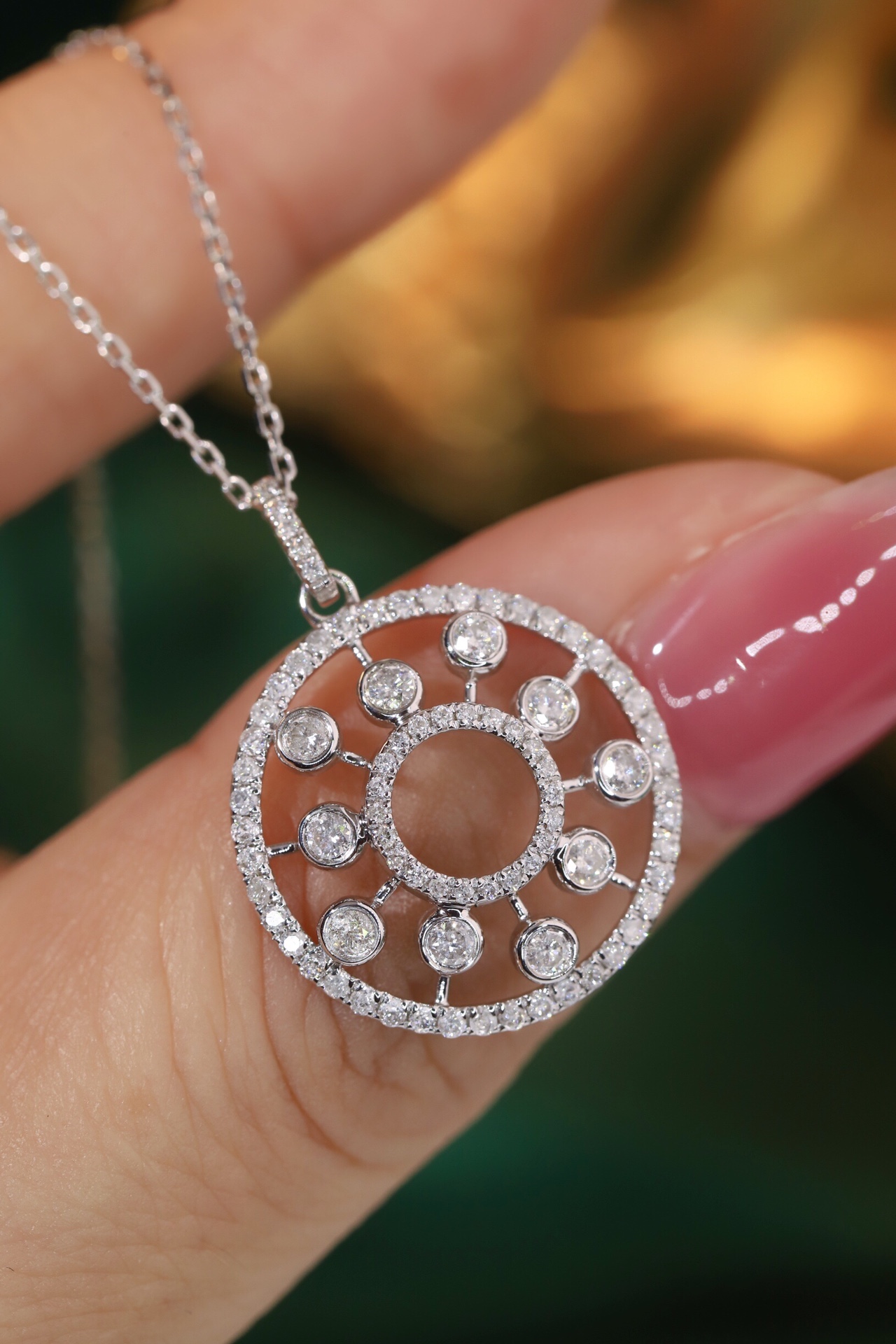 18k Gold Diamond Necklace with 0.62ct Natural Diamond