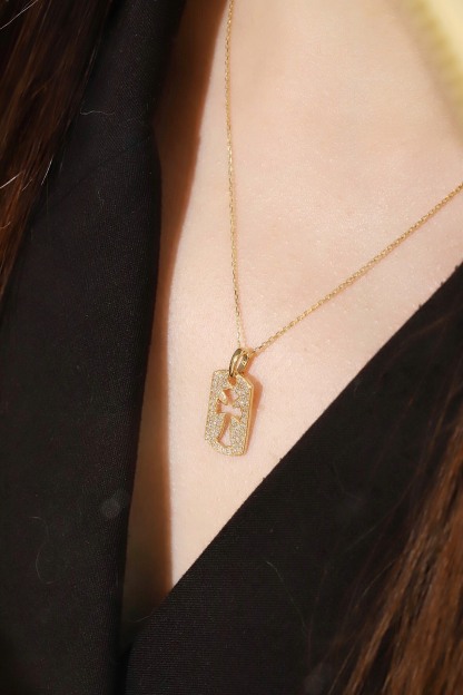 18k Gold Diamond Necklace with 0.50ct Natural Diamond