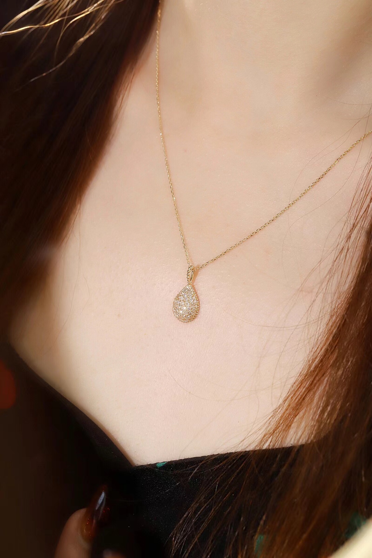 18k Gold Diamond Necklace with 0.52ct Natural Diamond