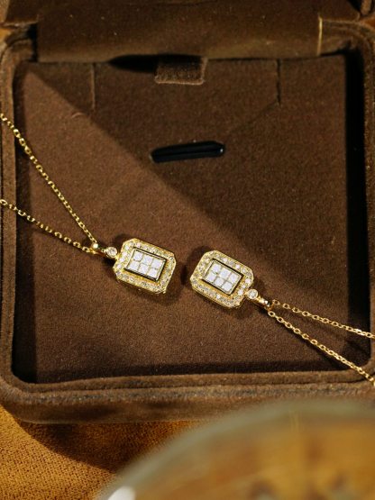 18k Gold Diamond Necklace with 0.35ct Natural Diamond