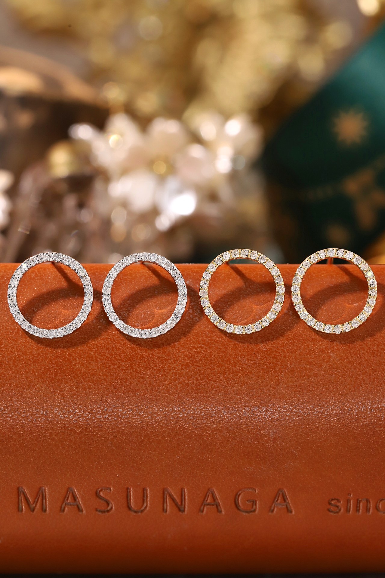 18k Gold Earrings  Natural Diamond 0.28ct 