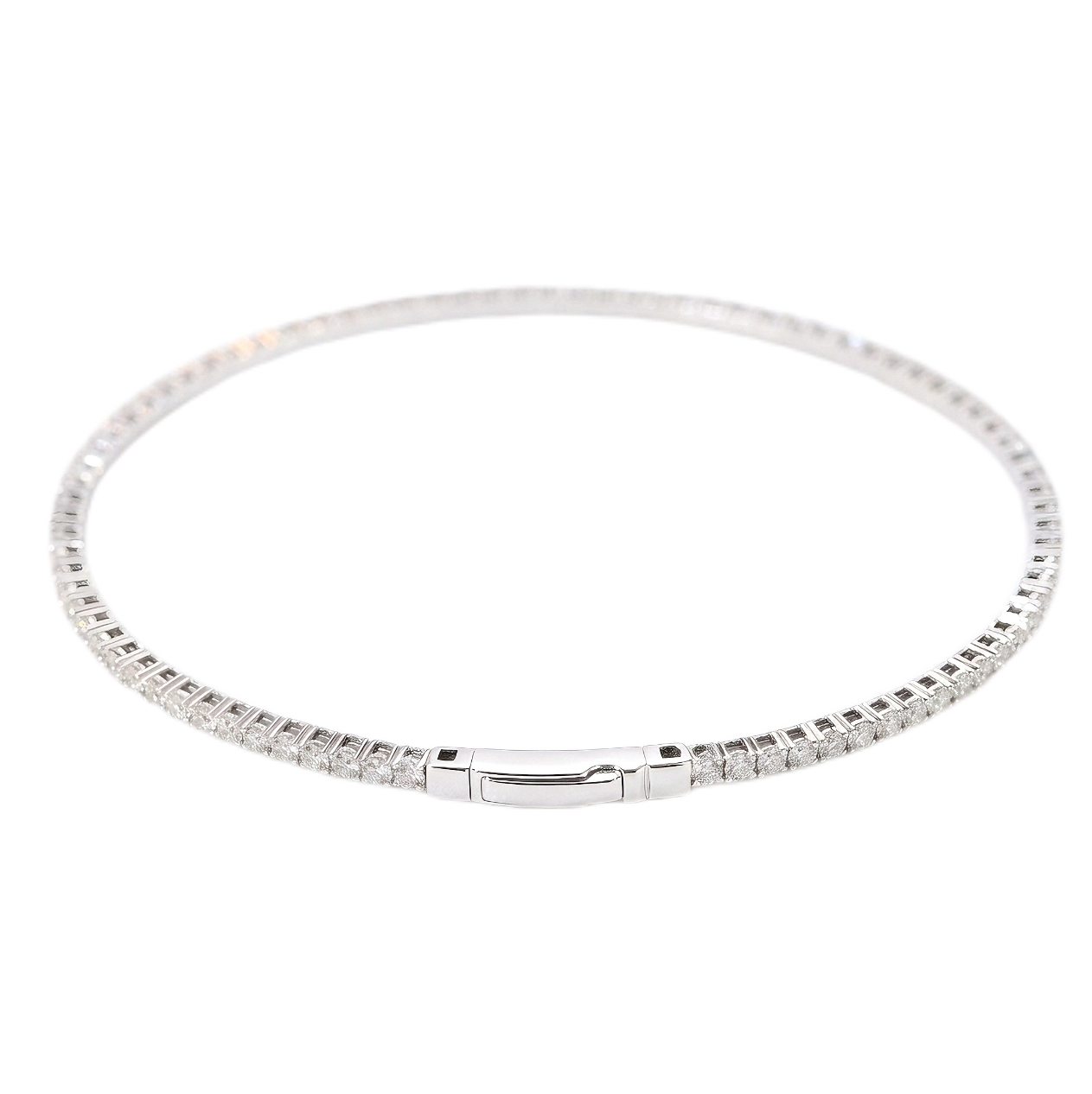 10k Gold Diamond Bracelet with 2.50ct Laboratory-Grown Diamonds, Luxury Fully Set Bracelet