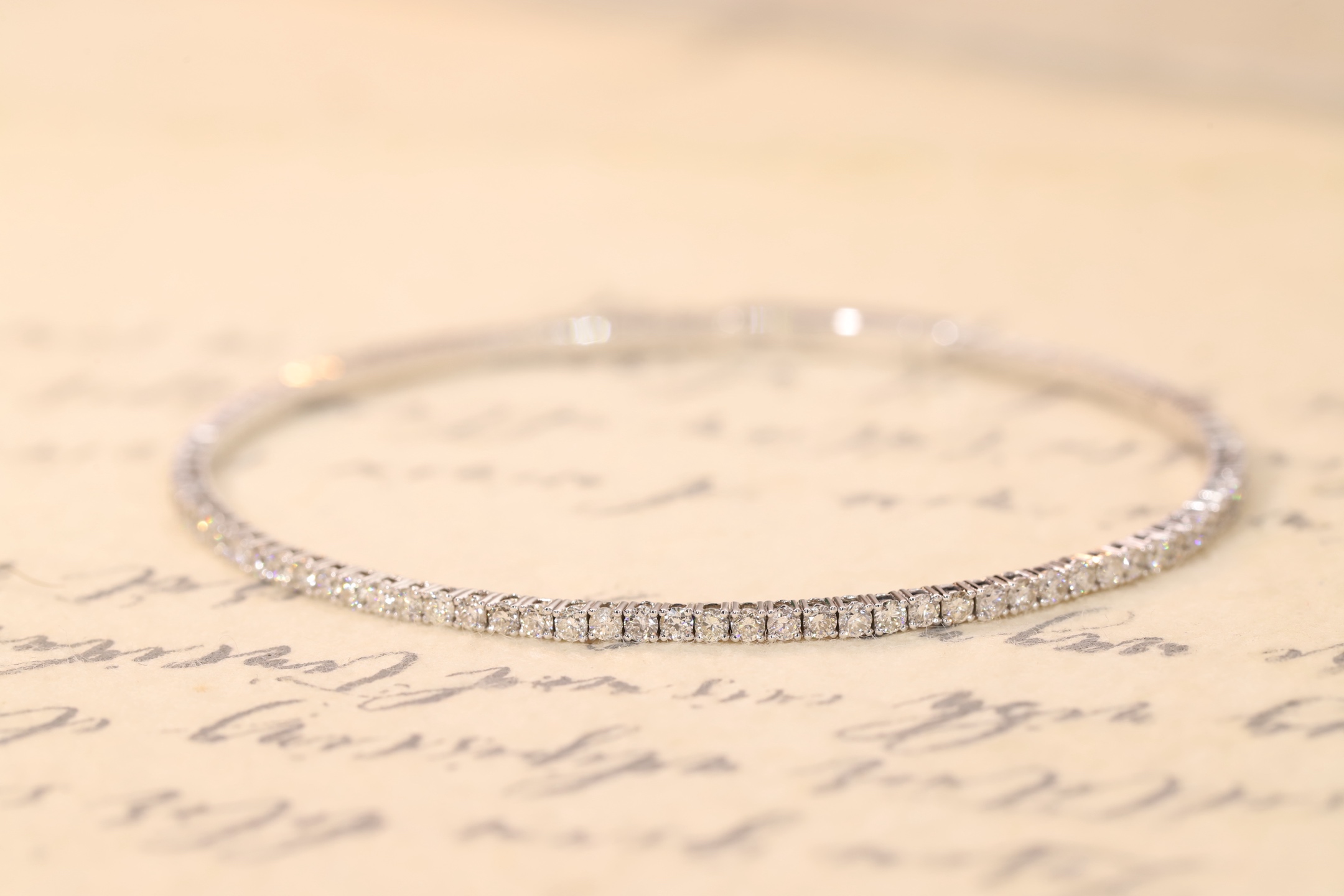 10k Gold Diamond Bracelet with 2.50ct Laboratory-Grown Diamonds, Luxury Fully Set Bracelet