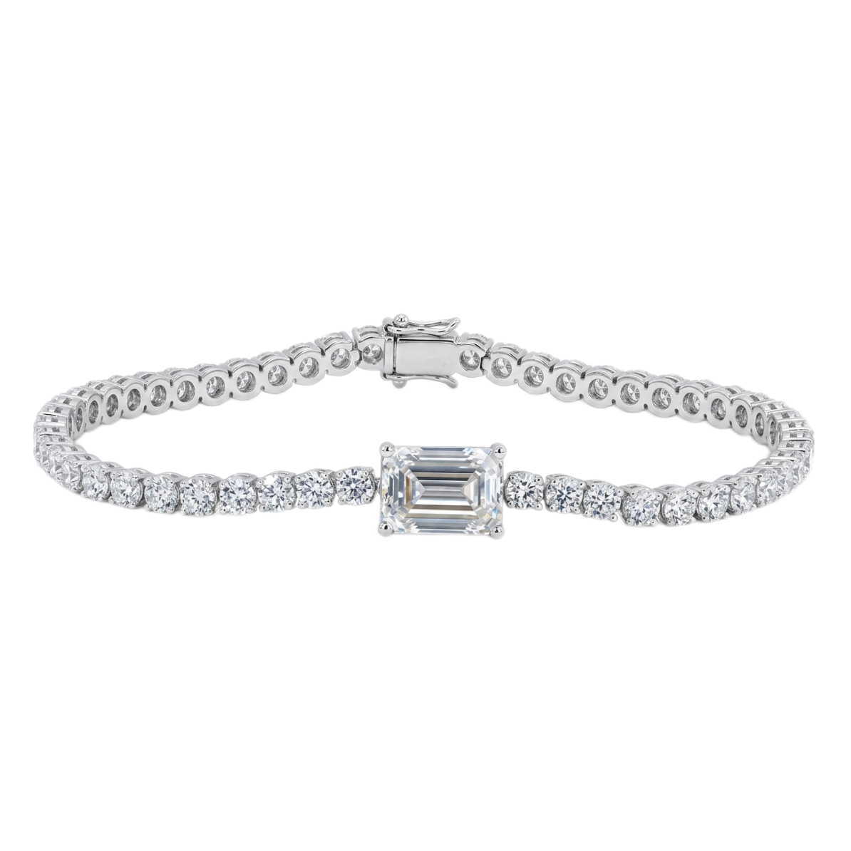 [Copy]10k Gold Diamond Bracelet with 6.50ct Laboratory-Grown Diamonds, Luxury Fully Set Bracelet