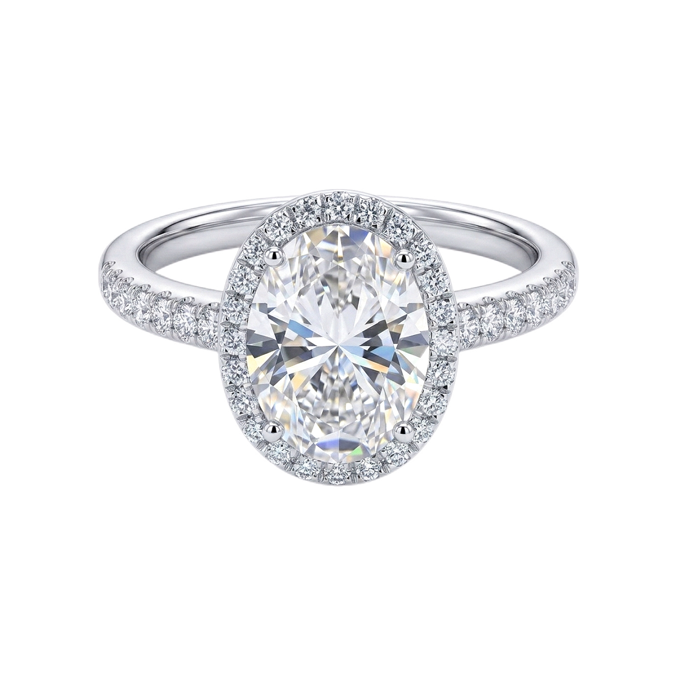 10k Gold Diamond Ring, Laboratory-Grown Diamond, 3.65ct