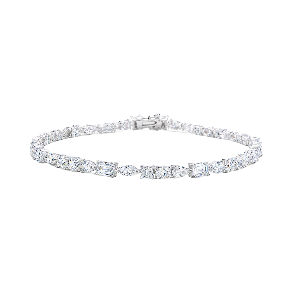 10k Gold Diamond Bracelet with 5.5ct Fancy-Shaped Diamond Bracelet