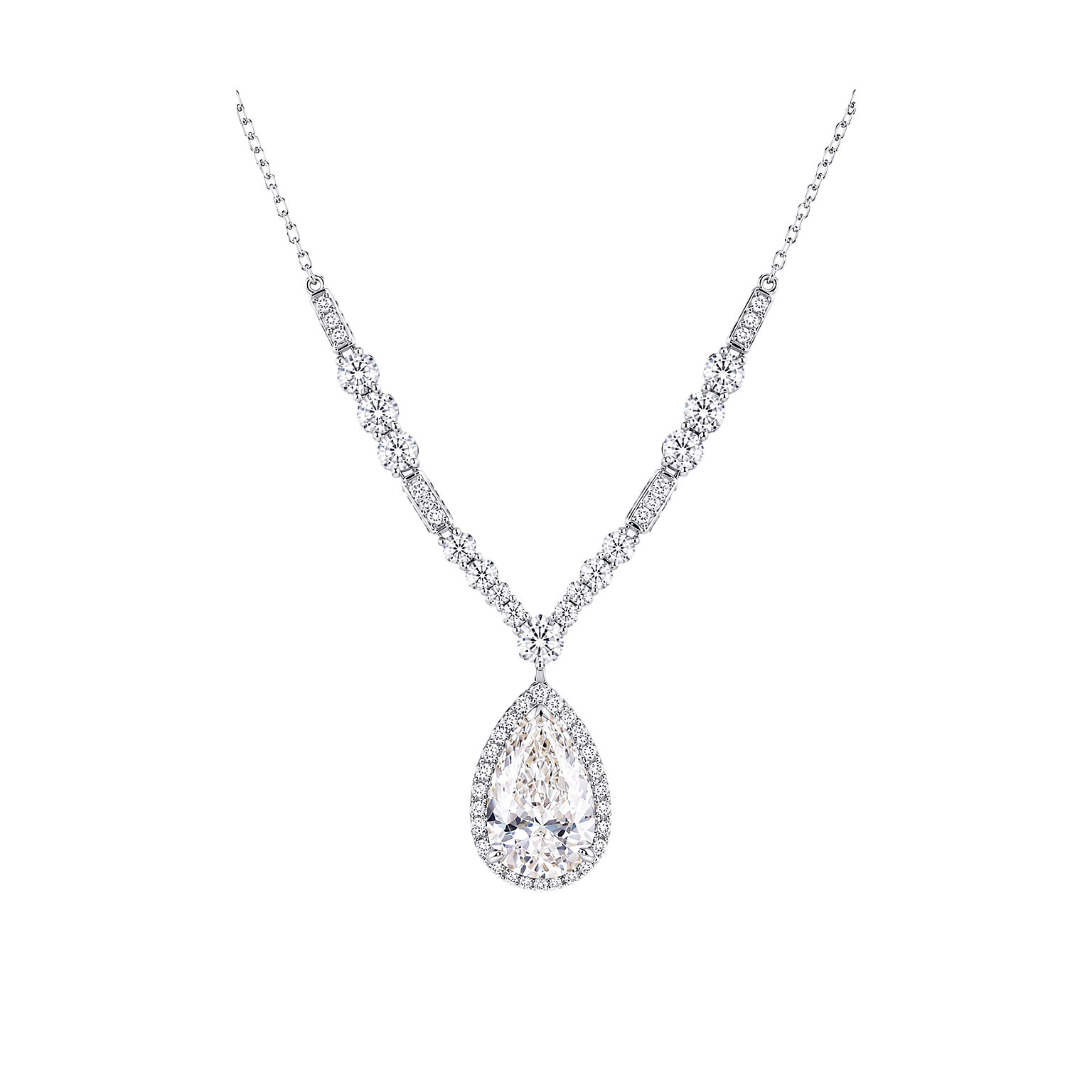 10k gold diamond necklace with a lab-grown diamond of 3ct