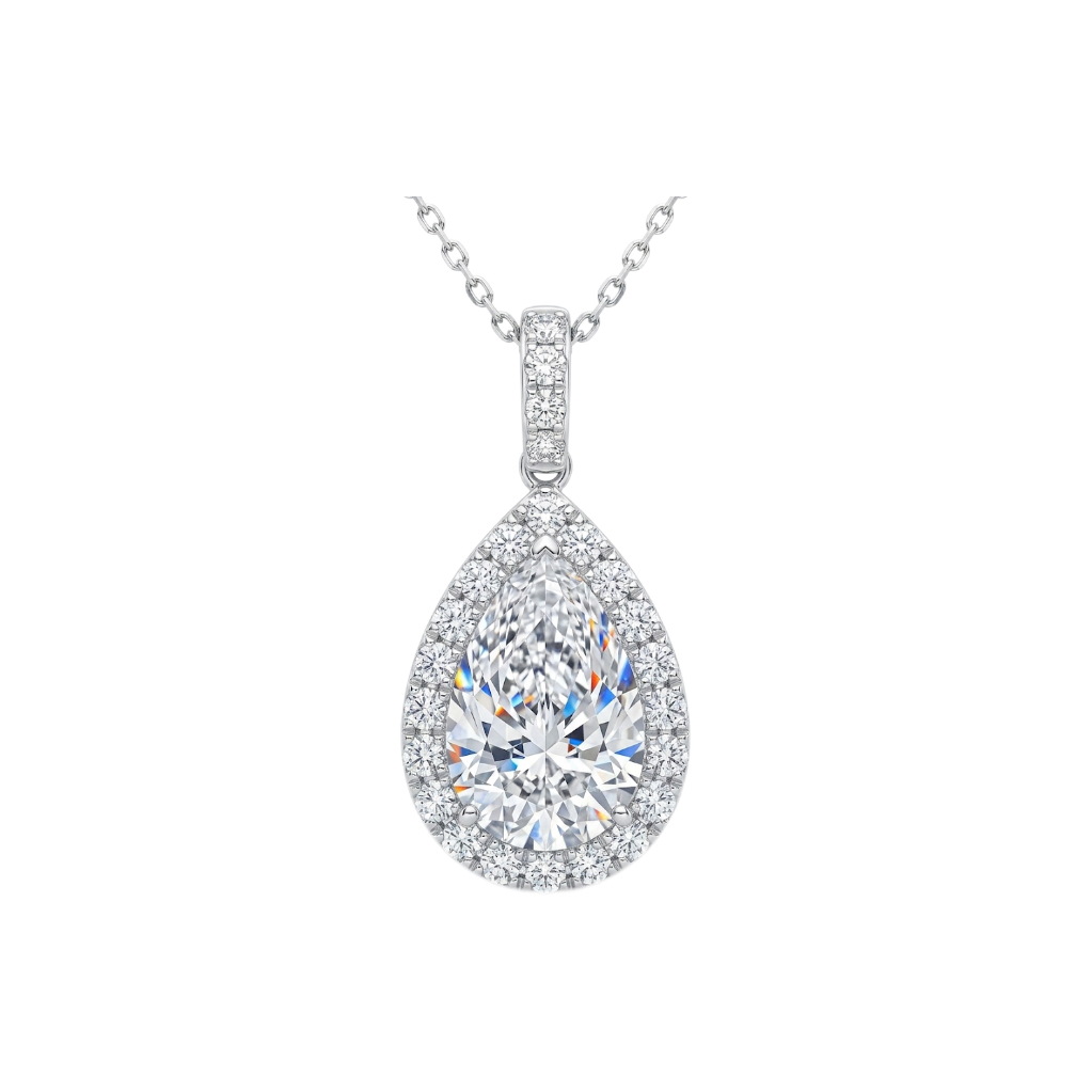 10k gold diamond necklace with a lab-grown diamond of 2.35ct