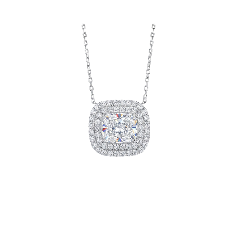 10k gold diamond necklace with a lab-grown diamond of 2.65ct