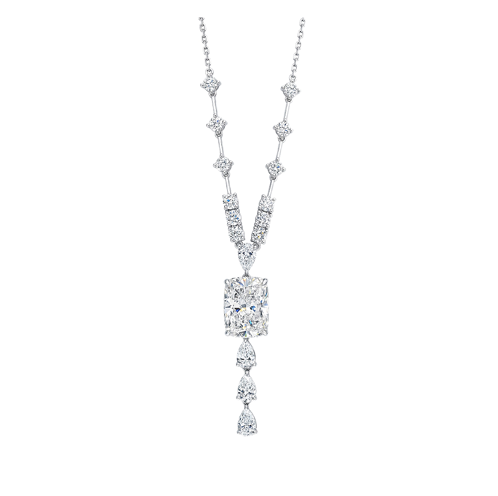 10k gold diamond necklace with a lab-grown diamond of 4.45ct