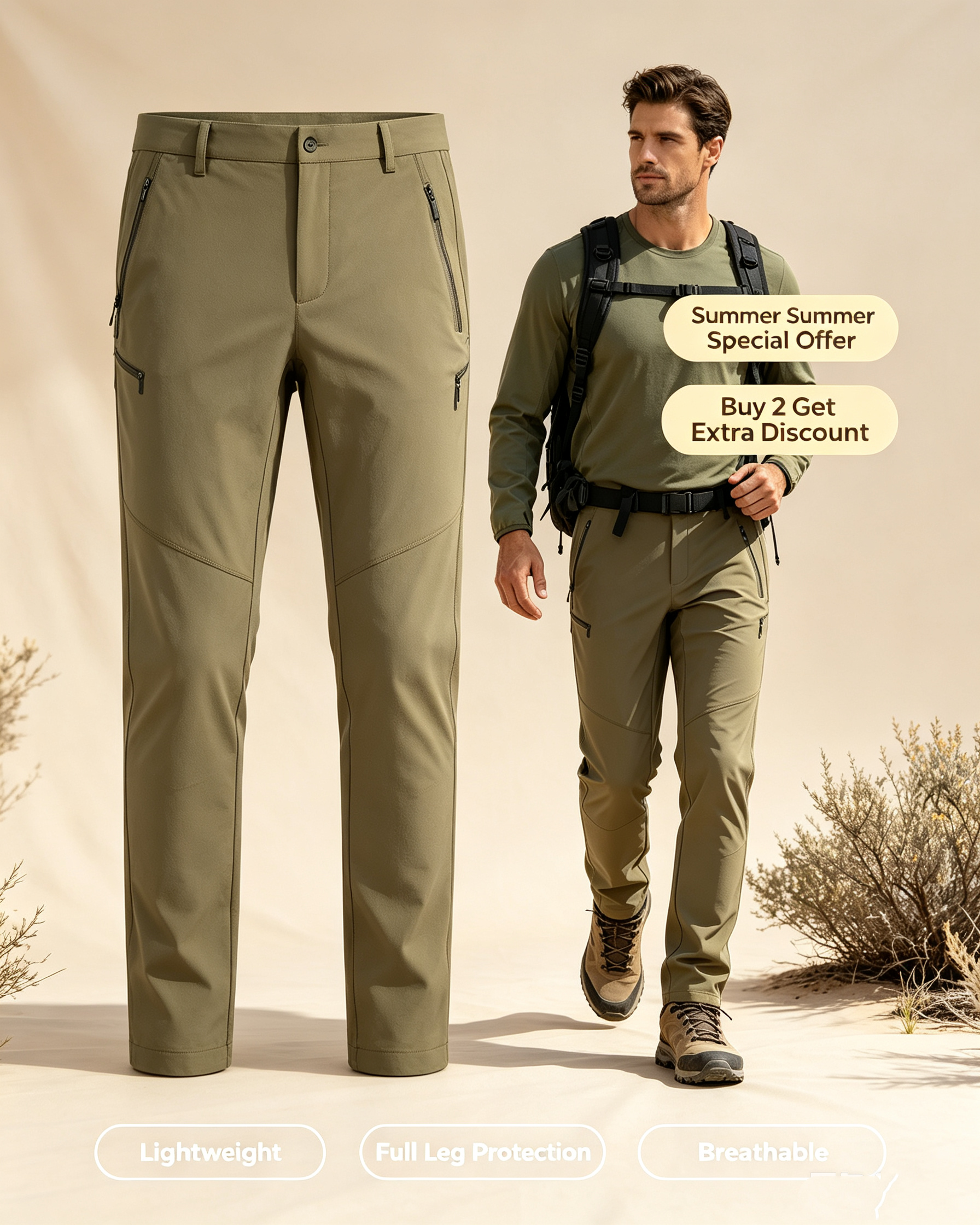 New Patented Tech | Limited Launch Special Price 🔥Lightweight Full-Leg Anti-Rattlesnake Protection Pants 🐍
