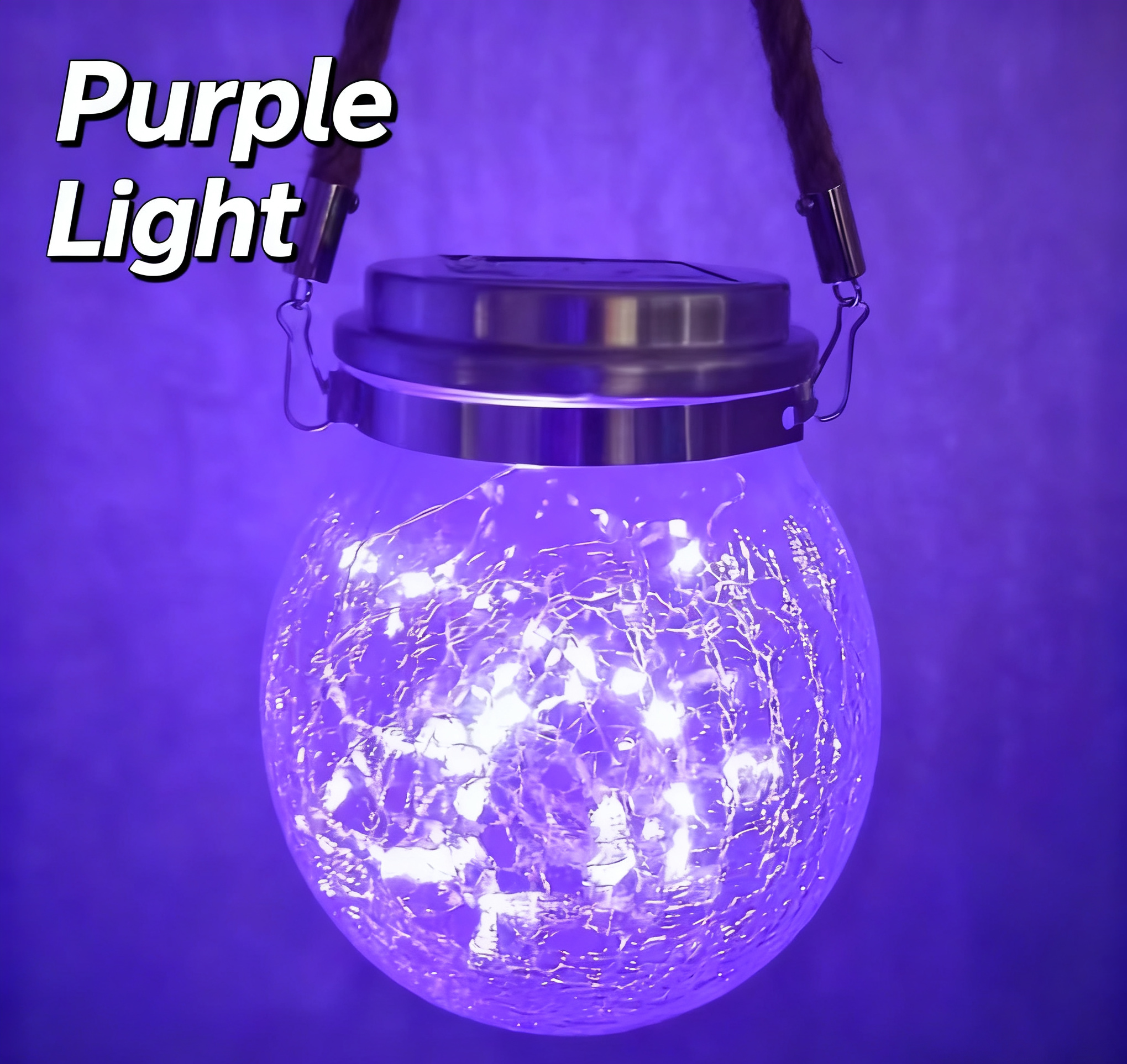 Solar-powered crack glass lamp (tree decoration)