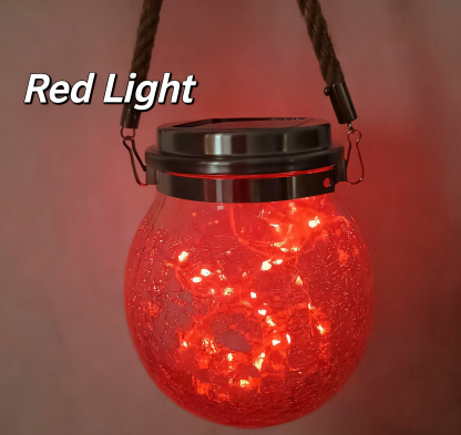 Solar-powered crack glass lamp (tree decoration)