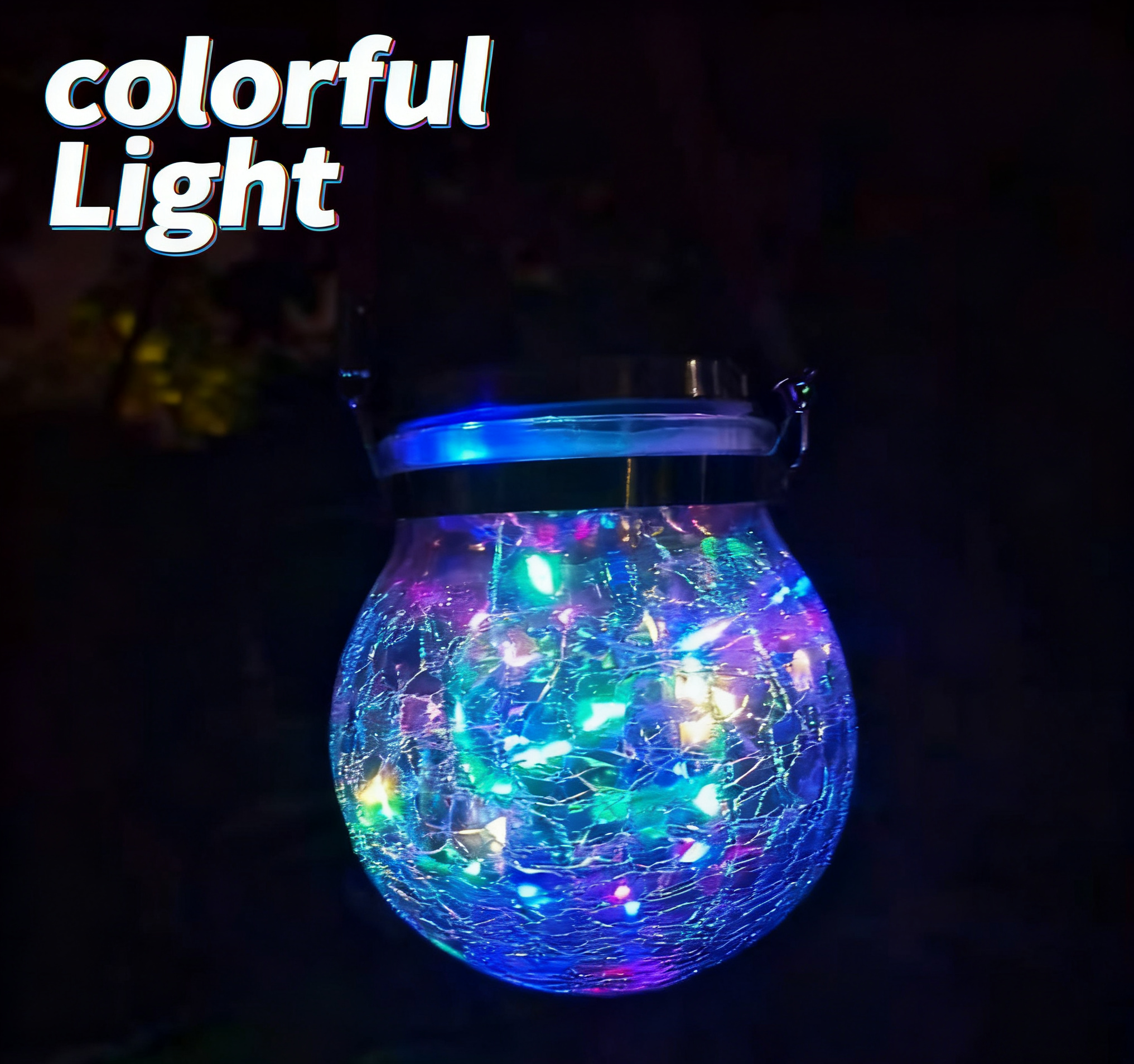 Solar-powered crack glass lamp (tree decoration)
