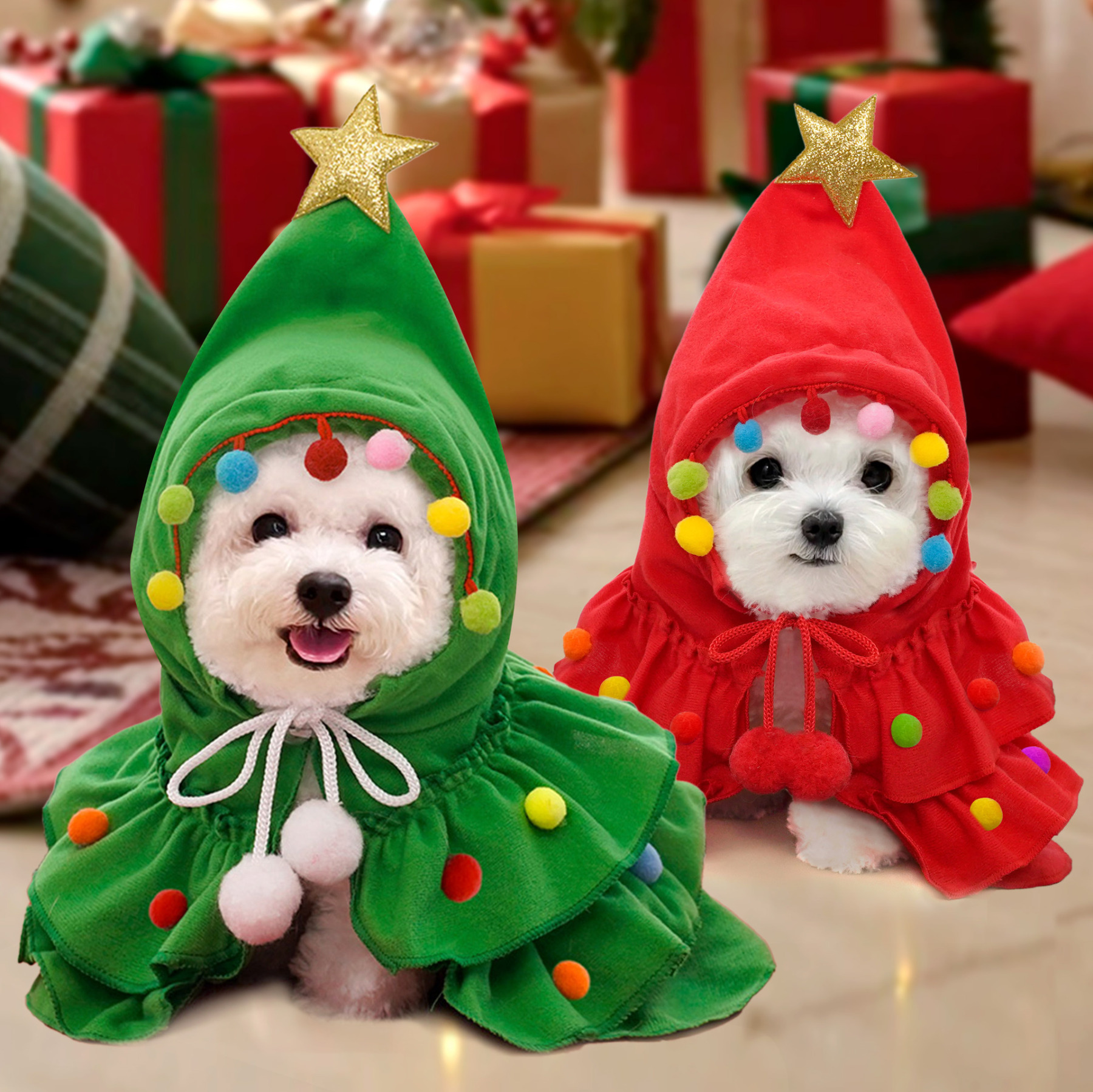 Pet Christmas Cape | Let your furry friend show off their sophisticated cuteness during the holidays