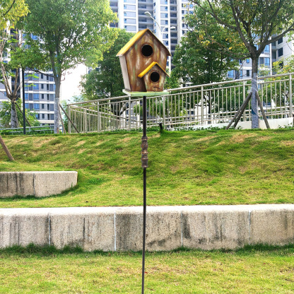 Metal Creative Birdhouse Artistic Ornament