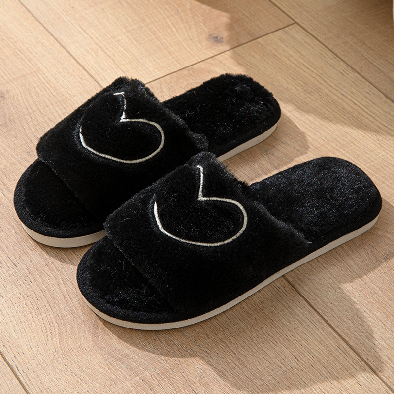 Indoor and Outdoor Cotton Slippers for Couples All-Season Fleece-Lined Slippers