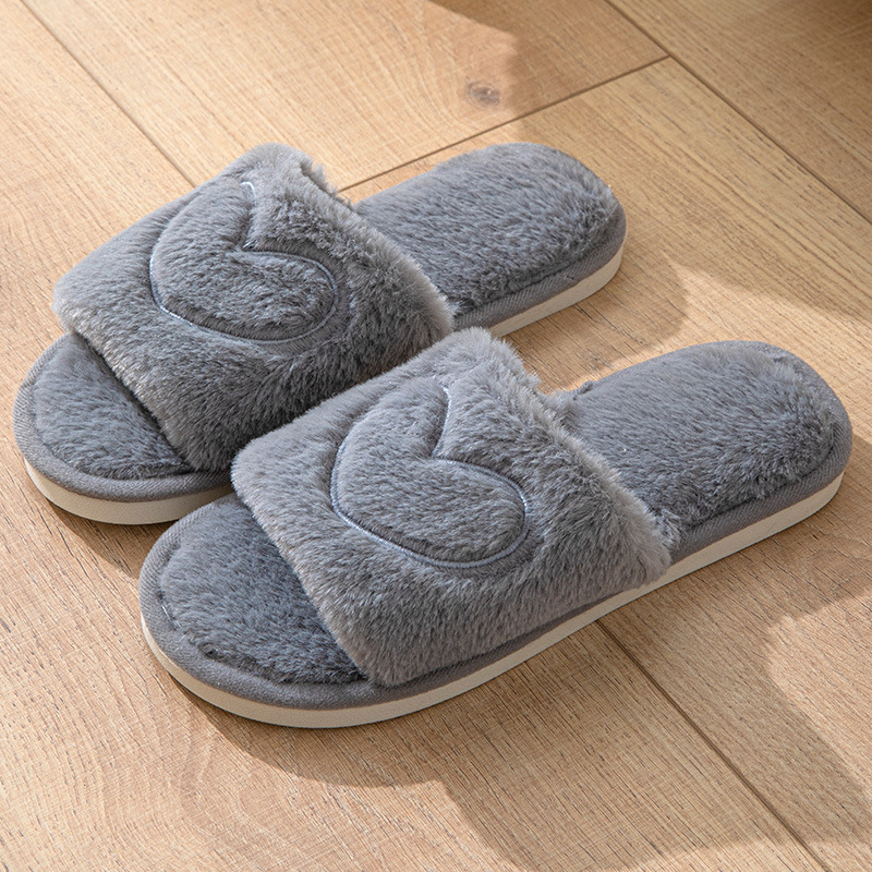 Indoor and Outdoor Cotton Slippers for Couples All-Season Fleece-Lined Slippers