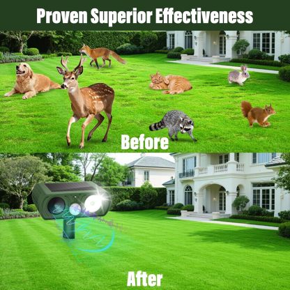 Super-powerful Solar-Powered Ultrasonic Animal Repellent